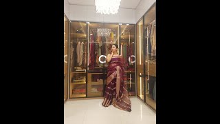 Designer organza benarasi saree whatsapp 8515999506 [upl. by Anitneuq]