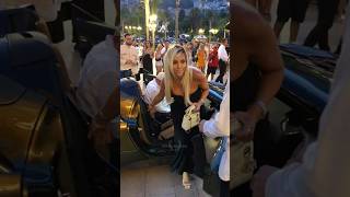 Beautiful blonde lady getting out her Ferrari at Casino billionaire monaco luxury lifestyle fyp [upl. by Onaicul]