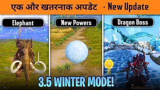 🔥BGMI 35 New Update Winter mode is Here  New Dragon Boss Elephant and New Ice Powers in BGMI [upl. by Aridaj928]