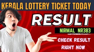 KERALA LOTTERY RESULT TODAY 762024  NIRMAL NR  0383  CHECK RESULT NOW [upl. by Dola]