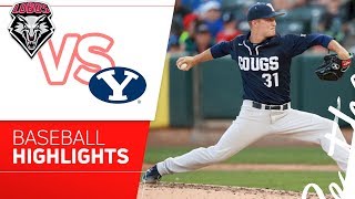 Highlights New Mexico vs BYU Baseball  Sanderson Ford Classic [upl. by Airdnassac]