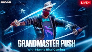 Grandmaster Live Rank Push Free Fire Telugu  Munna Bhai is Live  Telugu Gaming Live MBG [upl. by Wengert]