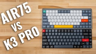 NuPhy Air75 vs Keychron K3 Pro  Best 75 Low Profile Keyboard [upl. by Ellehsad368]