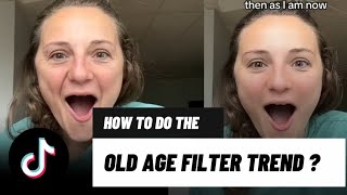 How to use age filter on tiktok  Aging filter on tiktok  Aged face filter trend  Old face filter [upl. by Bertle]