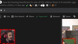 PewDiePie roast KSI for using bandicam and internet explorer [upl. by Saihtam]