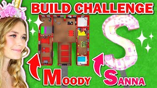 Letter Build Challenge In Bloxburg Sanna Vs Moody Roblox [upl. by Ainitsirk]