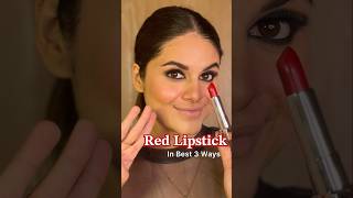 💄Use 1 Red Lipstick in3 Ways😳 redlipstick lipsticklover lipstickhacks lipsticktutorial shorts [upl. by Kellie]