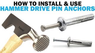 How to Install Hammer Drive Pin Concrete Masonry Anchors  Fasteners 101 [upl. by Aneeh271]