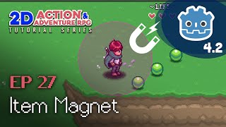 Item Magnet  E27  Make a 2D Action amp Adventure RPG in Godot 4 [upl. by Bennie79]