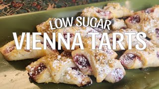 Cranberry Vienna Tarts  Low Sugar Surprisingly Delicious [upl. by Jehias]