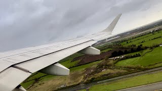 Air France HOP Embraer 190 Rainy Takeoff from Dublin  DUBCDG [upl. by Felton]