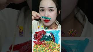 Mukbang Candy Party Juice Drop Yummy Gummies candy jelly asmr LipsEATING [upl. by Shaine]