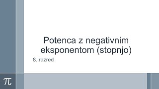 Potenca z negativnim eksponentom [upl. by Atiuqat]