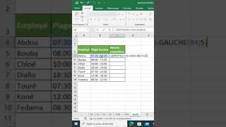 Calcul dheures travaillées [upl. by Sayer]