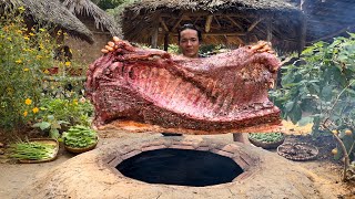 I caught a giant wild boar and cooked it in a large oven Vàng Hoa [upl. by Piderit]