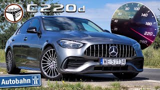 2021 Mercedes C220d 220 KM  Próba autostradowa prezentacja wyciszenie zużycie paliwa  4K [upl. by Ehsom]