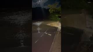 Harbor Road collapsed in front of The Stony Brook Grist mill 🎥 travisjamesthornton longisland [upl. by Semadar]