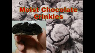 Moist Chewy and Fudgy Chocolate Crinkles How to Make Chocolate Crinkles  Chocolate Crinkles Recipe [upl. by Mit]