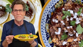 Slow Cooked Beef Barbacoa  Rick Bayless Taco Manual [upl. by Euqinomahs207]