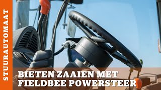 Bieten zaaien met automatisch stuursysteem Fieldbee Powersteer [upl. by Haggar]