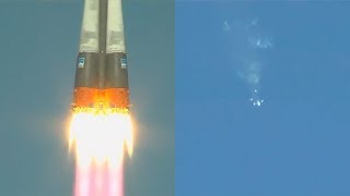 Soyuz MS10 launch failure [upl. by Yzzo623]