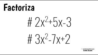 CÓMO FACTORIZAR POLINOMIOS DE LA FORMA ax2bxc [upl. by Kcirded534]