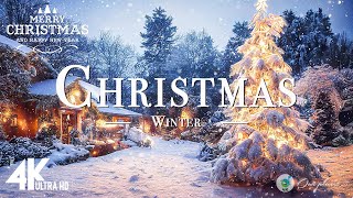 Christmas Wonderland 4K UHD  scenic Winter Relaxation Film with Top Christmas Songs of All Time [upl. by Eojyllib]