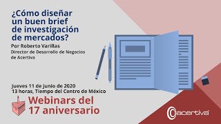 Webinar ¿Cómo diseñar un buen brief de investigación de mercados [upl. by Aelahc10]