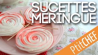 Recette de sucettes en meringue  Ptitchefcom [upl. by Fitzger]