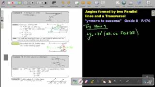 88 Angles formed by two Parallel lines and a Transversal  Chapter 8  part 8 [upl. by Alur209]