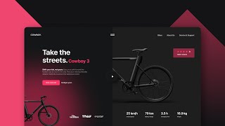 Designing an eBike Landing Page UI Design in Figma  Speed Art Tutorial [upl. by Airdnaxela202]