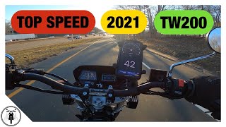 2021 YAMAHA TW200 TOP SPEED TEST  Acceleration  Interstate 95  CT [upl. by Fassold]