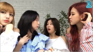 ENG SUB BLACKPINK VLIVE ROSÉ LISA JENNIE AND JISOO [upl. by Enyamrahs]