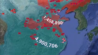 Chinese Civil War using google earth with army side [upl. by Dnaltruoc]