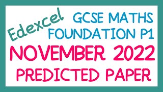 EDEXCEL GCSE Maths May 2022 Predicted Foundation Paper 2 [upl. by Gregory839]