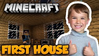 MY FIRST HOUSE EVER in MINECRAFT SURVIVAL MODE [upl. by Noit307]