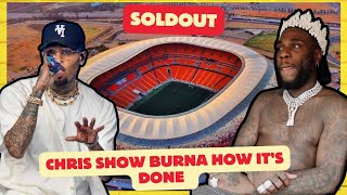 Chris Brown Push Burna Boy Aside Sellout FNB stadium in South Africa [upl. by Arev]