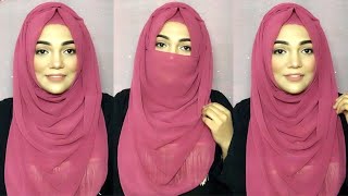 Hijab Tutorial without inner cap with chiffon hijab Summer comfy hijab style Mutahhara♥️ [upl. by Enyleuqcaj]