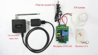 Utiliser le smartphone APP et télécommande RF contrôle sans fil CA lampe [upl. by Andrews]