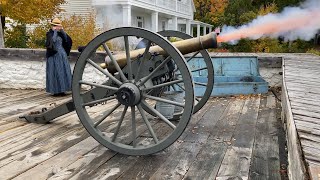 Shooting a 1841 Cannon at Fort Mackinac [upl. by Carothers]