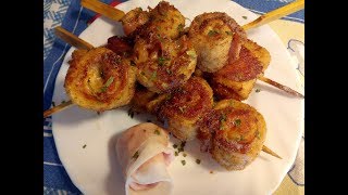 Rollitos de pollo con jamon y quesoInvoltini di pollo con prosciutto e formaggioChicken rolls [upl. by Adnaral]