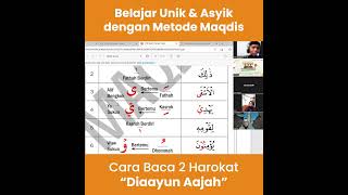 CARA MUDAH MEMBACA 2 HAROKAT DIAYYUN AAJAH [upl. by Ycul]