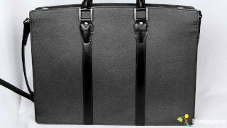 Authentic LOUIS VUITTON Taiga LOZAN Briefcase Ardoise [upl. by Salli]