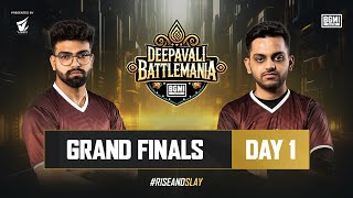 Deepavali BattleMania 2024  HINDI  Grand Finals D1  BGMI  Ft IQOO SouL Carnival 8Bit etc [upl. by Eniledam]