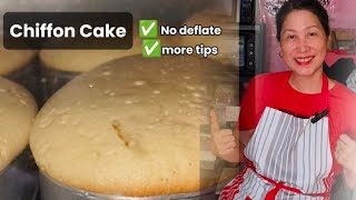 Chiffon Cake Recipe  No Deflate [upl. by Adorne]