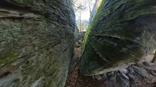 Historic Bilgers Rocks in Grampian Pennsylvania insta360x3 footage with extendededitionselfiestick [upl. by Atilem]