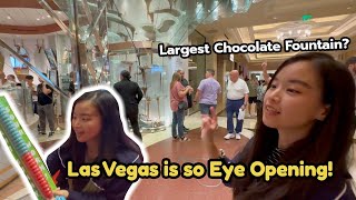 Las Vegas Is So Eye Opening I went to see the LARGEST Chocolate Fountain at Bellagio Walk Tour [upl. by Hafital]