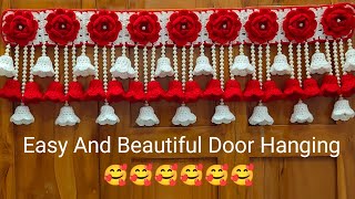 wow😻 Beautiful door hanging 💘 How to crochet toranjhalerBandhanwar ❤️ Gate parda🥰 Easy design [upl. by Mallen]