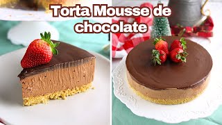 TORTA MOUSSE DE CHOCOLATE  NÃO VAI AO FORNO SUPER FÁCIL E CREMOSA  Day Flaubert [upl. by Kegan633]