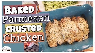 BAKED PARMESAN CRUSTED CHICKEN  5 Ingredient EASY Recipe [upl. by Mathew]